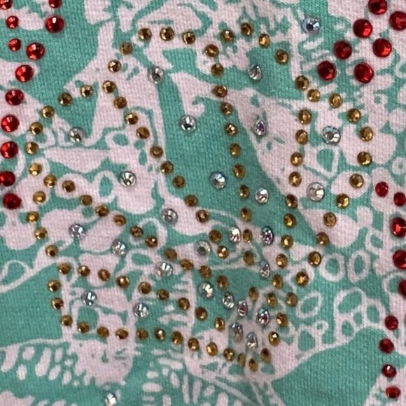 Quacker Factory Coastal Beach Starfish Rhinestone Zip Coverup Lounge Hoodie-2X - Picture 8 of 16